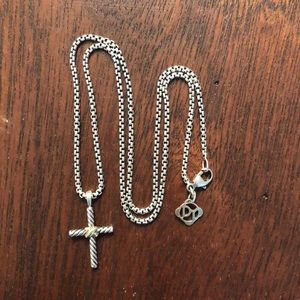 ✨ David Yurman Petite X Cross with Gold ✨